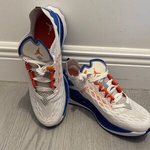 Jordan University of Florida Gators White and Blue Orange Sneakers